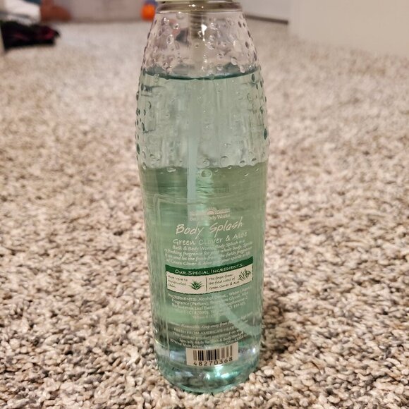 Bath and Body Works Green Clover and Aloe Body Splash 8 fl. oz 90% full - Picture 3 of 3